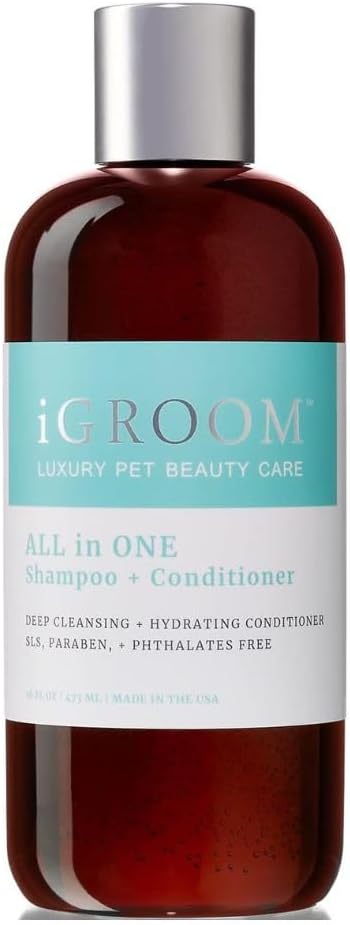 iGroom All-in-One Dog Shampoo + Conditioner, Luxury Pet Beauty Care, Deep Clean All Coat Types, Hydrate and Condition Co