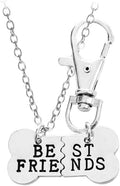 Guqqeuc Best Friend Christmas Gifts Dog Bone Necklace Keychain Set for Dog Human Jewelry Set Pet Owner Birthday Friendsh