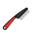 Flea Comb with Long Handle, Flea and Tick Combs for Dogs & Cats, Fine Tooth Dog Comb for Grooming (Large-Red)