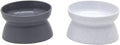 Kitty City Elevated Cat Bowls (Set of 2), Whisker-Friendly Raised Cat Food & Water Dishes, Modern Pedestal Design, Dishw