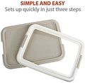 PAWISE Dog Training Pee Pad Holder Tray, Indoor Puppy Potty Pee Pad Floor Tray Dog Toilet, 24''X24', Large