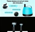 210GPH Submersible Water Pump Ultra Quiet (780L/H,15W),Bottom Suction Aquarium Pump with 2 Nozzles,5.6ft Lift,Adjustable