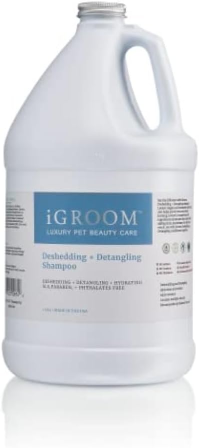 iGroom Deshedding & Detangling Dog Shampoo, Luxury Pet Beauty Care, Loosen Tangles + Unwanted Undercoat, Adds Shine + Vo