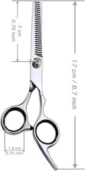 Chi-buy Dog Grooming Scissors 4CR Stainless Steel Pet Thinning Shears, Heavy-duty Titanium Coated, Size 6.7"