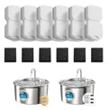 ATMZIQXR Cat Water Fountain Filters: 12 Cat Fountain Filter Replacement - 3 Months Set of Replacement Filters for ATMZIQXR Pet Fountains S18 - Contains 6 Carbon Filters + 6 Sponges Filters