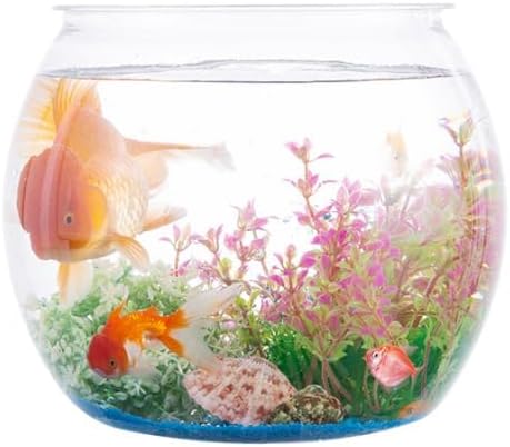 2Pcs Plastic Fish Bowls, 135oz Round Fish Tank Home Party DIY Decor