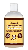 Natural Dog Company Sensitive Skin Dog Conditioner – Oatmeal Moisturizing for Sensitive & Itchy Skin, Detangling Grooming Formula for Long Haired Dogs, with Manuka Honey & Chamimile, 12 oz