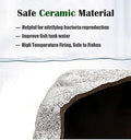 2PCS Aquarium Hideaway Rocks for Aquatic Pets to Breed, Play and Rest, Safe and Non-Toxic Fish Tank Ornaments, Ceramic D