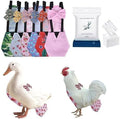 MANON ROSA Chicken Diapers Bantam Hens - Reusable 6-Piece Set with Bow Ties Poultry Nappies Washable Waterproof for Gees