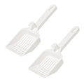 NentMent 2 Pack Cat Litter Scoop Non-Stick Cat Sifting Litter Scoop Shovel with Hook Kitty Kitten Pooper Lifter Sifter Scooper for Cat Litter Box Clumping Litter Crystal Cat Litter Pellets