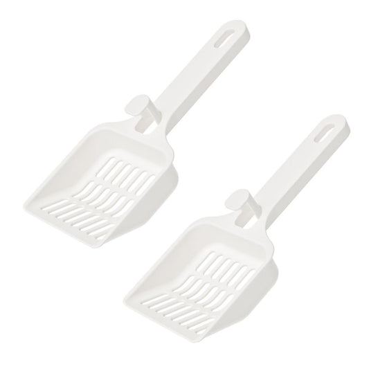 NentMent 2 Pack Cat Litter Scoop Non-Stick Cat Sifting Litter Scoop Shovel with Hook Kitty Kitten Pooper Lifter Sifter Scooper for Cat Litter Box Clumping Litter Crystal Cat Litter Pellets