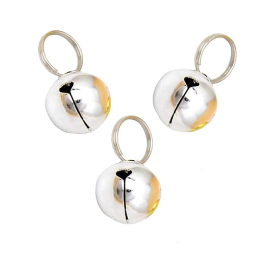 GCA Pet Dogs and Cats Collar Bells,Pet Collar Accessories,1/2-Inch, Silver（3 Sets ）
