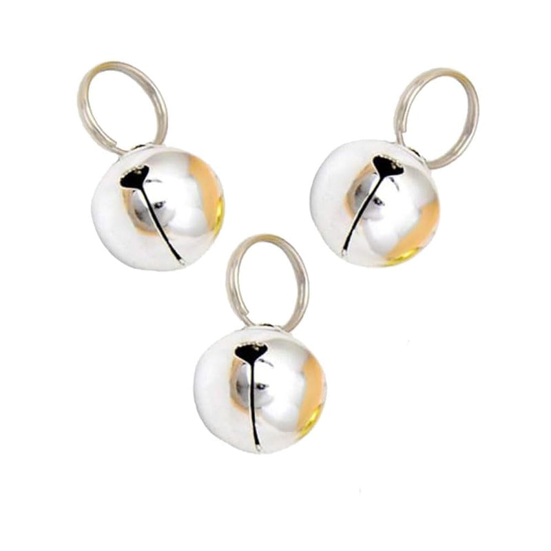 GCA Pet Dogs and Cats Collar Bells,Pet Collar Accessories,1/2-Inch, Silver（3 Sets ）