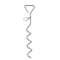 WePet Dog Tie-Out Stake, Durable Silver Spiral Anchorstake, Secure Outdoor Tethering for All Cable Leash Chain, Camping Yard, Rust-Resistant, Easy Installation, Medium, 16 Inch