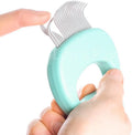 Leo's Paw The Original Pet Hair Removal Massaging Shell Comb Soft Deshedding Brush Grooming and Shedding Matted Fur Remover Dematting tool for Long and Short Hair Cat Dog Puppy Bunny (Mint)