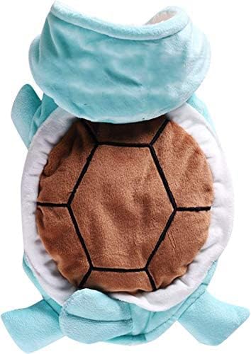 Dog Cat Halloween Costumes - Pet Turtle Cosplay Clothes, Adorable Flannel Tortoise Puppy Pajama Outfit, Soft Velvet Chri