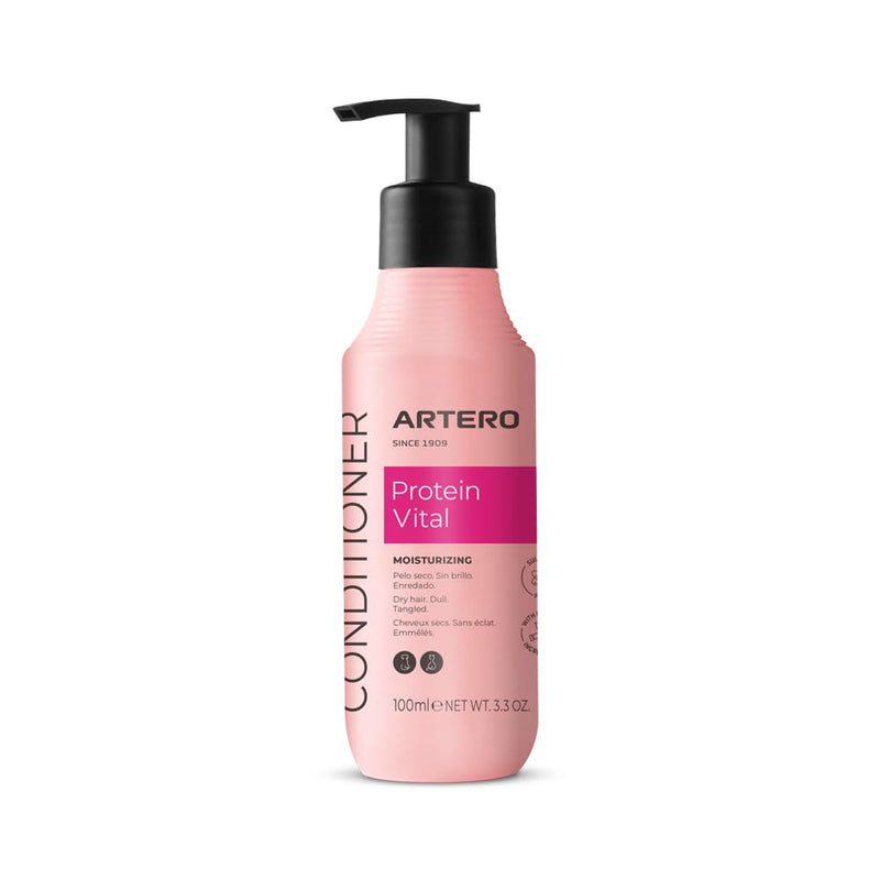 Artero Protein Vital Conditioner for Dogs and Cats – Deep Hydration and Coat Repair with Silk Proteins – Professional Grooming Conditioner, 3.3 oz