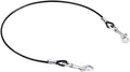 Mogoko Pet Dog Car Seat Belt Restraint, Coated Stainless Steel Chew Proof Dog Vehicle Safety Tether Cable, Double Clip N
