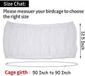 BSBMIEQM Universal Bird Cage Seed Catcher,Seed Catcher Guard Net Cover,Parrot Nylon Mesh Net Cover,Soft Airy Cage Net Stretchy Skirt for Round Square Cages