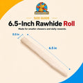 Brazilian Pet Natural Treats Rawhide Rolls Dog Chews Bones 6.5" (18 Count) for Pups and Small Dogs