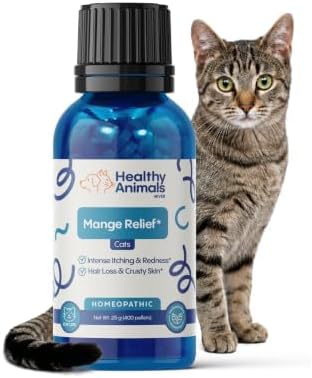 HealthyAnimals4Ever Mange Relief For Cats - Homeopathic Skin Support, 25g