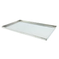 FNRKUF 35"x22" Stainless Steel Tray Replacement Pan for Pet Cage Dog Crate Kennel, Flat Bottom Tray, Leakproof Liner