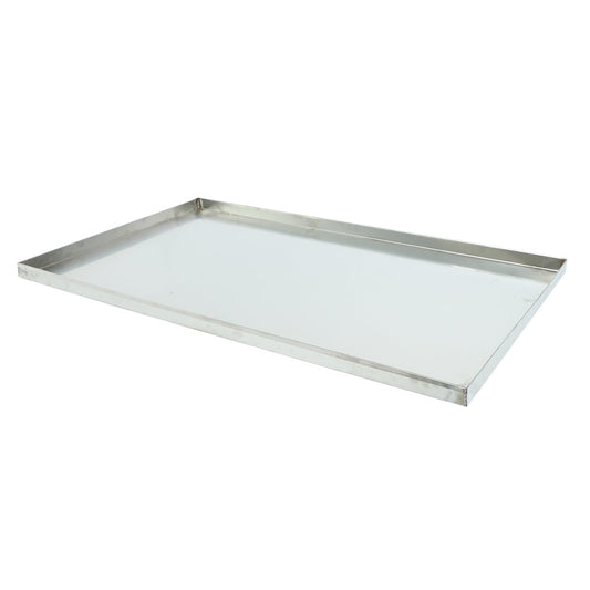 FNRKUF 35"x22" Stainless Steel Tray Replacement Pan for Pet Cage Dog Crate Kennel, Flat Bottom Tray, Leakproof Liner