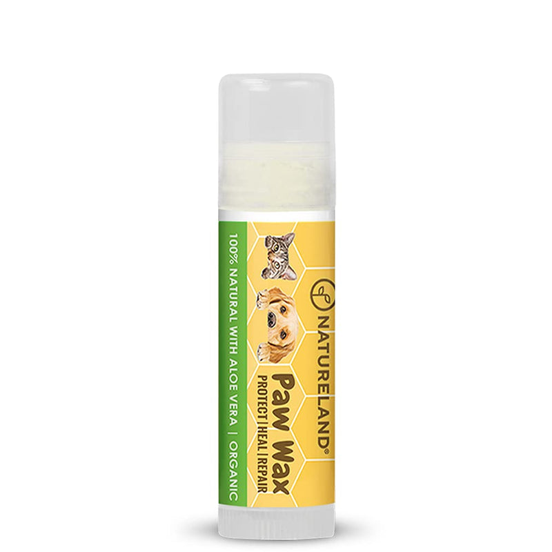 [8 OZ/0.18 OZ/0.36 OZ] Natureland Organic Paw Wax for Dogs and Cats, Natural Outdoor Protection to Heal, Repair, and Protect Dry, Chapped, or Rough Pads, Helps Protects Paws on Snow, Sand, or Dirt