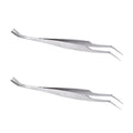 2 Pcs Stainless Steel Tick Tweezers Dual Tipped Tick Remover Tool First Aid Tweezers Tick Killer Tweezer for Human Dogs Cats Tick Remover Tools