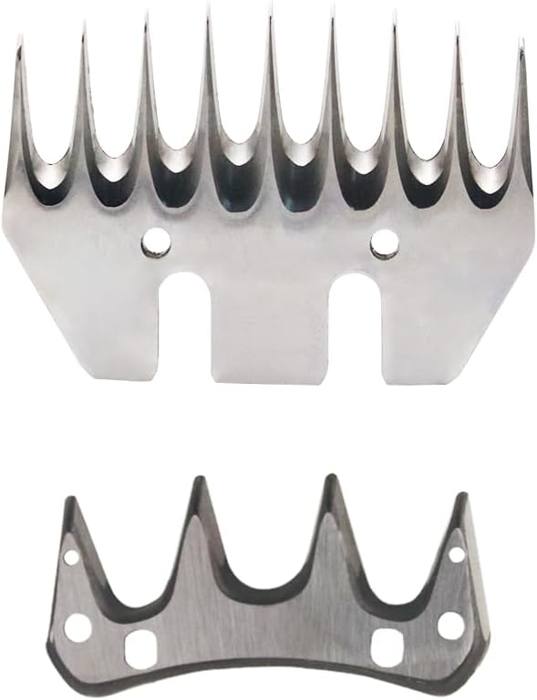 Sheep Shear Blade Straight 9-Tooth Wool Shearing Comb and Cutter Blade Set Sheep Alpaca Goats Farm Tool