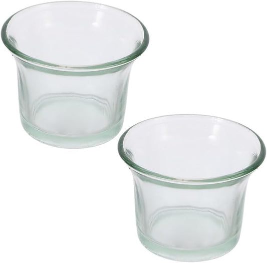 BESPORTBLE 2Pcs Glass Hummingbird Feeder Cups Replacement - Outdoor Hanging Bird Feeder Bowls for Garden Patio Balcony - Durable Glass Bird Accessories