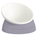 Hi, Ravitat Elevated Cat Bowl, Adjustable Raised Slanted Food Bowl for Cats and Small Dogs, Wide Shallow PP Dish with TPR Non Slip Base, Whisker Friendly, 17 oz