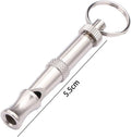 2Pcs Silver Adjustable Ultrasonic Dog Whistle, Portable Dog Training and Behavior Aids, Pet Whistle Supersonic Whistle D