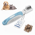 LOVINPUP Pet Mat Remover – Professional Dematting Comb for Dogs and Cats – Stainless Steel Rounded Teeth for Gentle Knot & Tangle Removal – Dog Dematting Tools & Dog Grooming Supplies