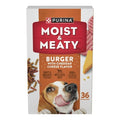 Burger with Cheddar Cheese Flavor Dry Soft Dog Food Pouches, Made with Real Beef, 100% Complete & Balanced Nutrition for Adult Dogs - 36 Pouches