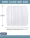 Bissap Bird Cage Seed Catcher, Universal Birdcage Net Nylon Adjustable Elastic Band Stretchy Skirts Mesh Cover for Parro
