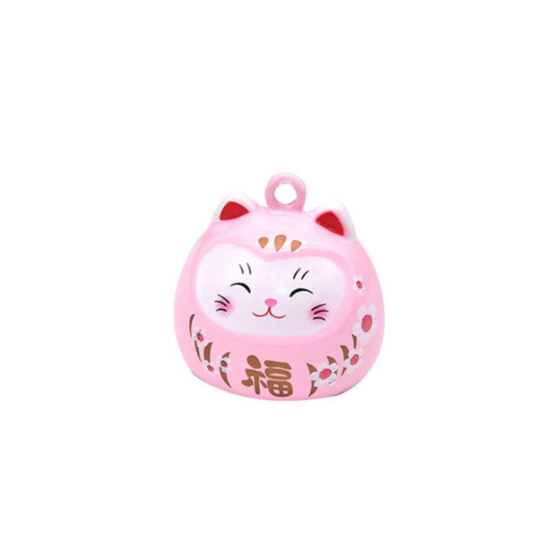 GOOHOCHY Cartoon Cat Pink Fortune Bell Pendant Japanese Decorative Hanging Accessory for DIY Crafts Backpacks and Costumes Bell Accessories for Creative Projects