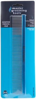 Master Grooming Tools Aluminum Finishing Comb — Versatile Combs for Grooming Dogs, 10", Black