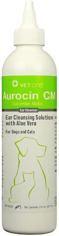 Vet One Aurocin cm Ear Cleanser (Cucumber Melon) with Aloe 8oz