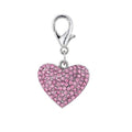 PETFAVORITES Couture Designer Bling Rhinestone Heart Pet Cat Dog Necklace Collar Charm Pendant Jewelry
