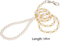 Imitation Pearls Pets Outdoors Accessories Pet Training Lead Leashes Workmanship Pearls Dog Harness Leash