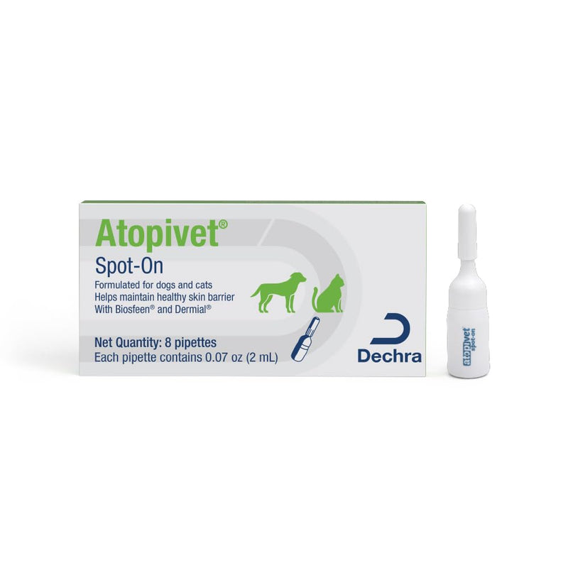 Atopivet Skin Care Spot-On for Dogs and Cats, 8 x 2 mL Pipettes