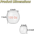 2pcs Plastic DIY Fish Bowls - 135oz Round Clear Fish Tanks 1 Gallon Aquarium, Hydroponic Planter, and Multi-Use Containe