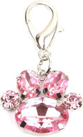 Bling Rhinestones Paw Charm Pendant Jewelry for Pet Dog Cat Puppy Necklace Collar Accessory