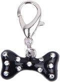 Bling Rhinestones Bone Charm Pendant Jewelry for Pet Dog Cat Puppy Necklace Collar Accessory