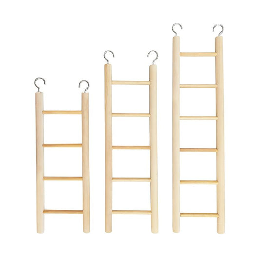 3 Pcs Bird Ladder for Cage Wooden Bird Ladder, Flexible Climbing Bird Toys Hanging Bird Cage Ladder for Parakeets Parrots Cockatoo Lovebirds, Hanging Bird Cage Ladder
