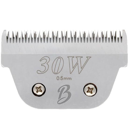 Bucchelli Detachable A Series Wide 30 Blades for Dog Grooming Cuts Length 1/50" - 0.5mm Japanese Carbonized Steel Wide Grooming Blades Compatible A5 Series Wide Clippers for Dogs(30W)
