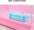 Small Animal Feeder Bowl Basic Dish Covenient Hanging Cups - 2 Pack Bath Food Water Bowls for Birds Hamsters Mice Rats S