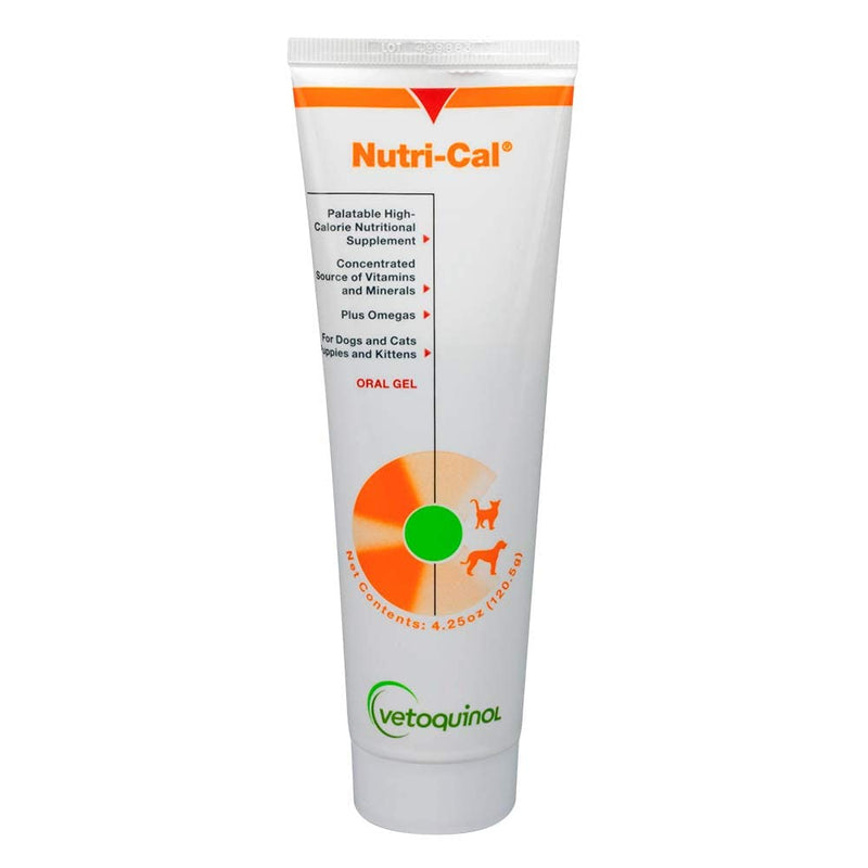 Vetoquinol Nutri-Cal - High-Calorie Nutritional Gel - Supports Daily Nutrition for Picky Eaters - Essential Nutrients & Vitamins for Cats & Dogs - Easy Feeding Oral Gel - 4.25 oz