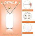 Hicarer 50 Sets Sublimation Blank Dog Tags with Chain Necklace Aluminum